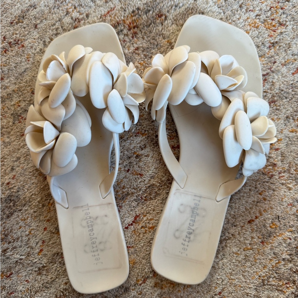 Jeffrey Campbell Floralee Jelly Flowers Slide Sandals